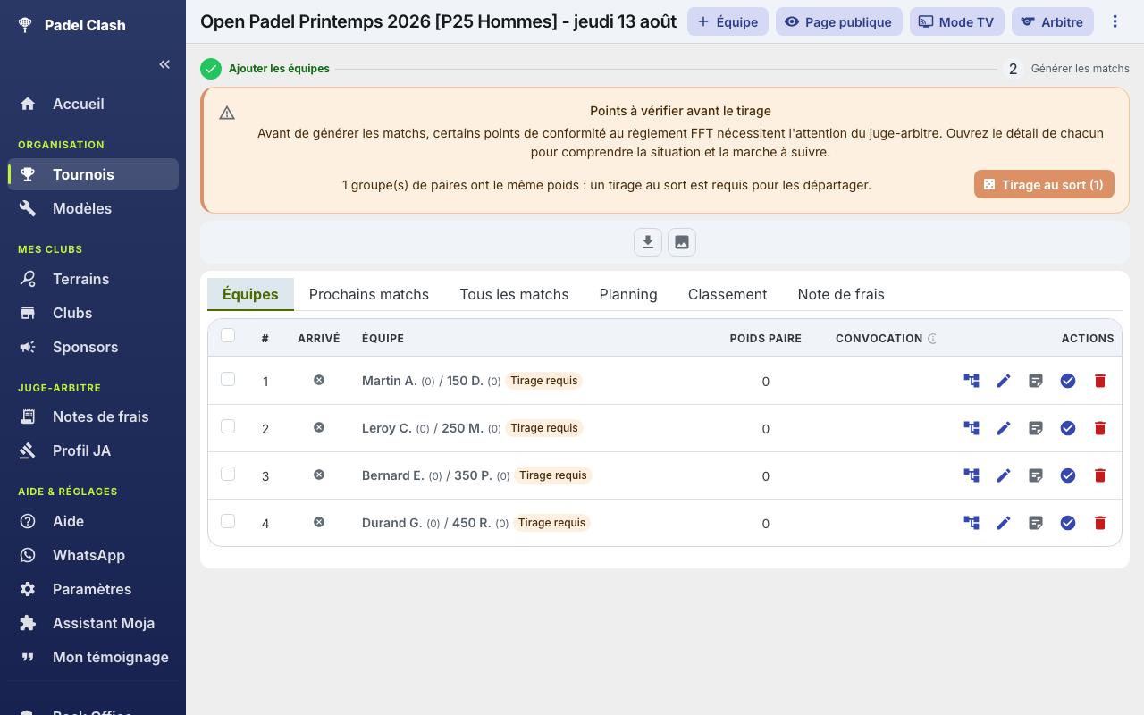 Inscriptions en ligne avec liste d'attente